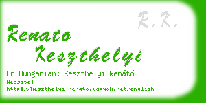 renato keszthelyi business card